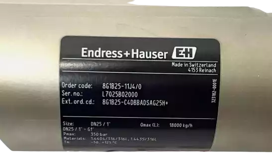Endress+Hauser Promass 100 Coriolis Debimetre DN25